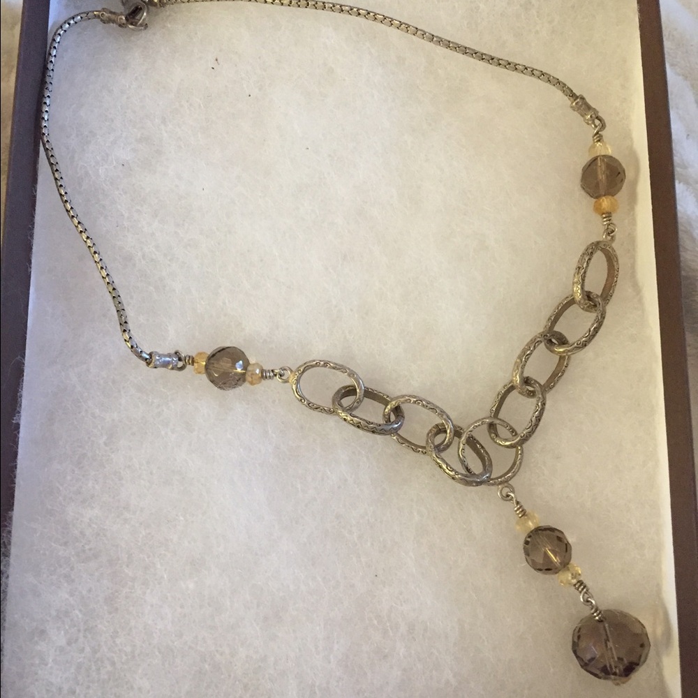 Silpada Silver and Brown Necklace